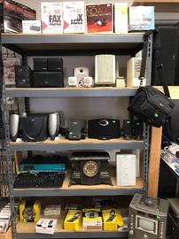 keyboards, speakers, clocks, karaoke machine