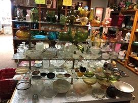 clear and colored glassware