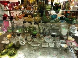 clear and colored glassware