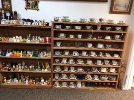 teacups, salt and pepper shakers