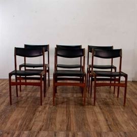 SET OF 6 MID CENTURY MODERN DINING CHAIRS