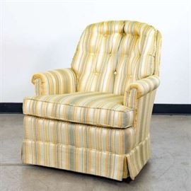 PASTEL STRIPED SWIVEL ARMCHAIR 1