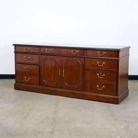 "NATIONAL MT. AIRY" CREDENZA BUFFET W/ FILE CABINETS