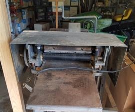 Belsaw Machinery industrial planer, rear view
