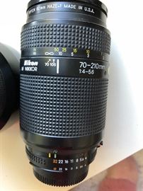 Vintage Nikon camera lens AF Nikkor 70-210mm