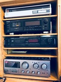 Vintage Sony fully automatic stereo turntable system PS-FL1  + Pioneer stereo cassette deck CT-S800 + Carver Vacuum Tube Compact CD player SD/A-490t + JVC RX-517V CompuLink Remote speaker control