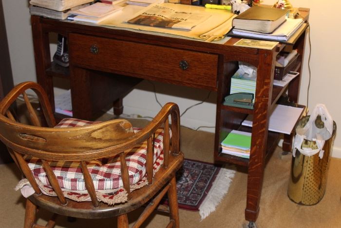 mission oak desk