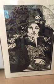 Susan Kemeneffy framed art work.