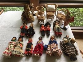 Doll collection.