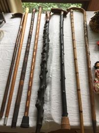 Group of antique canes.