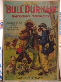 Bull Durham smoking tobacco poster.