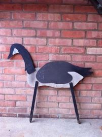 One of many geese silhouette decoys.