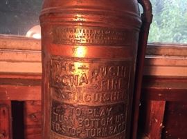 Antique fire extinguisher.