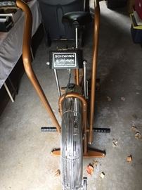 Schwinn Air-Dyne exercise bicycle.