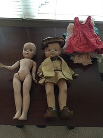 Two vintage dolls...one is Effanbee's Patsy Ann.