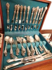 Sterling Flatware, Chateau Rose, service for 12