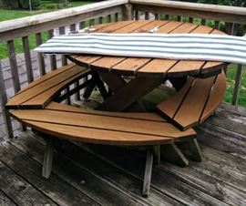 Patio table & benches  *BACK DECK*