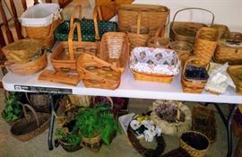 SO MANY Longaberger baskets: 1970s-1990s  *UPSTAIRS BEDROOM*