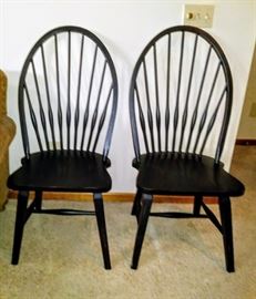 Pair of black wooden chairs  *LIVING ROOM*