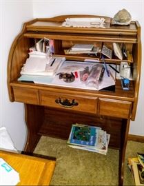 Roll-top secretary desk  *UPSTAIRS BEDROOM*