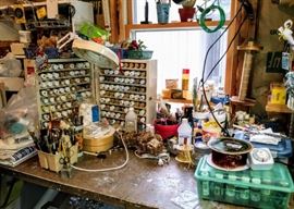 Wait until you see this craft room!!!  Too much to individually price it all!  *BASEMENT*