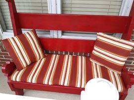 One of a kind red bench  