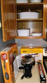 Corningware, Bella Belgium waffle maker WITH BOX, electric meat thermometer IN BOX, & Pro-logic  IN BOX  *KITCHEN*