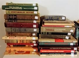 Vintage text books!  REALLY COOL!  *BASEMENT*