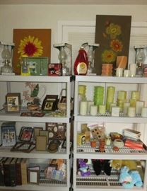 Oil Lamps, Candles, Picture Frames