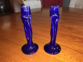 Van Briggle Cobalt blue Tulip vases- perfect condition