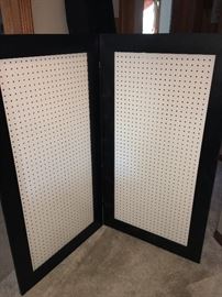 large pegboard display unit (one of 2 available) Originally used for jewelry displays.