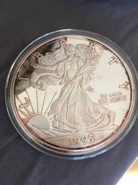 Half pound .999 Silver Eagle coin 