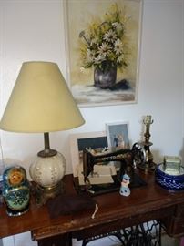 antique cabinet Snger sewing machine