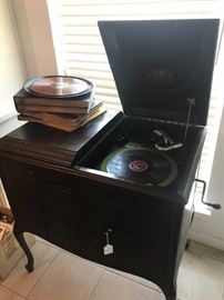 Victrola and records