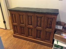 Console with slate top