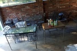 Wrought Iron outdoor furniture (variety of items)
- One Round table and 4 chairs
- One Rectangular table and 4 chairs
- Chaise
- (2) side chairs and small table
- Rocker