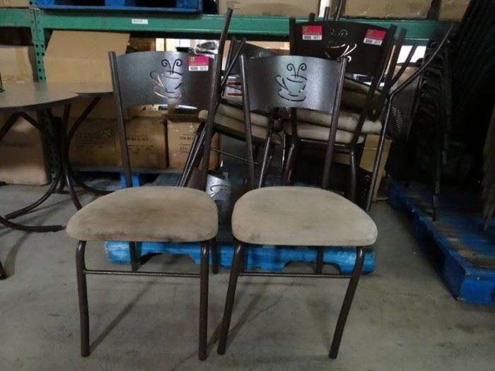 Lot of 2 Chairs with Microfiber Seats