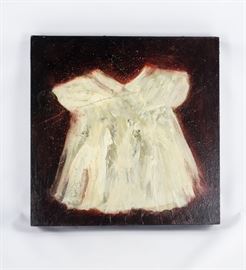 Laura Schiff Bean “White Dress” Oil on Board
