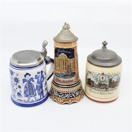 Grouping of Vintage Steins