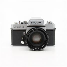 Vintage Ricoh Singlex II 35mm SLR – Auto Rikenon f/2 50mm Lens
