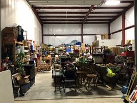 Some stuff in front might be gone by the sale, but at least you can get a sense here of how much treasure you can look through. You might need to make a trip each day.