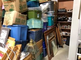 a nice chandelier here and some mirrors and misc stuff