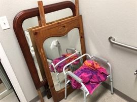 Couple of dresser mirrors or hallway mirrors if you take off the slats