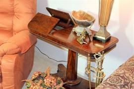 Rare Georgian Adjustable Reading / Library Table.  Top Moves Up & Down as well as Side to Side.