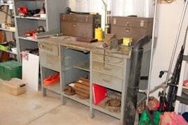 Antique Workbench, Kennedy Machinist Tool Chests
