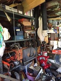 More garage items 
Leaf blowers, hedge trimmers extension coards, fans