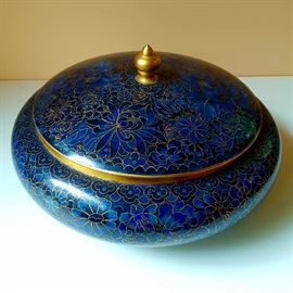 Covered Cloisonne Compote