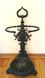 Ornate Iron Umbrella Stand