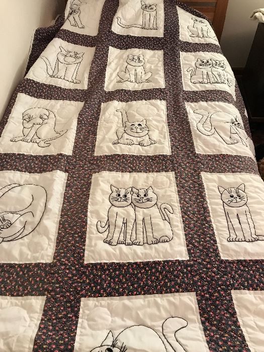 Twin hand stitched quilt