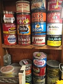 Vintage coffee tins